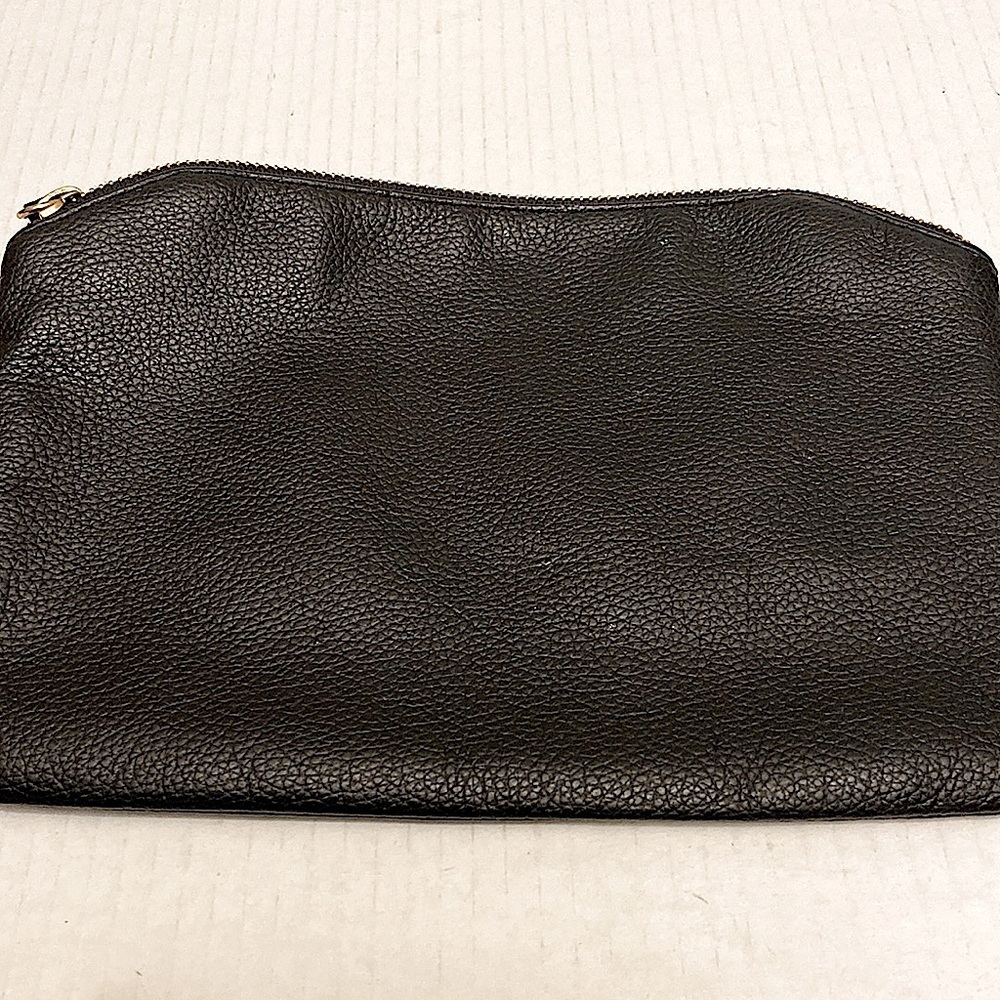 LODIS Dustine Eifel Black Pebble Leather Pouch Wristlet Bag Clutch. - Picture 2 of 3